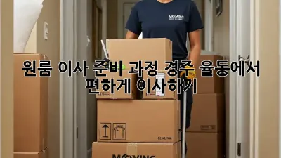 원룸 이사 준비 과정: 경주 율동에서 편하게 이사하기
